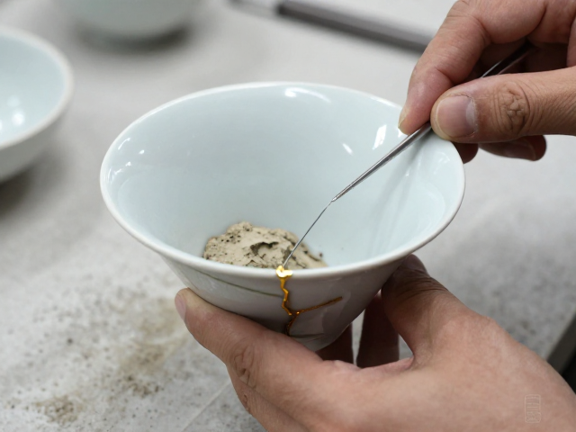 陶瓷冲线的成因与金缮修复的核心逻辑