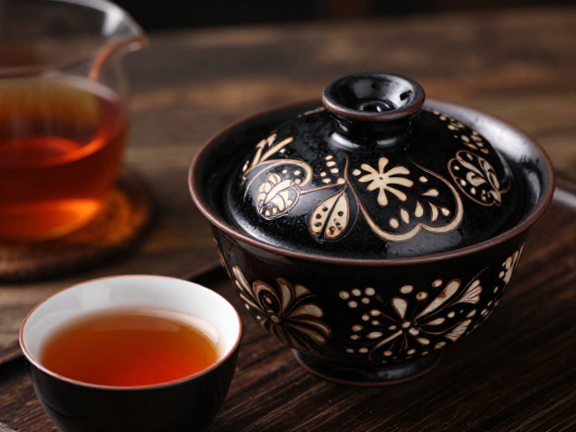 红茶汤色与黑釉器物的色彩共鸣