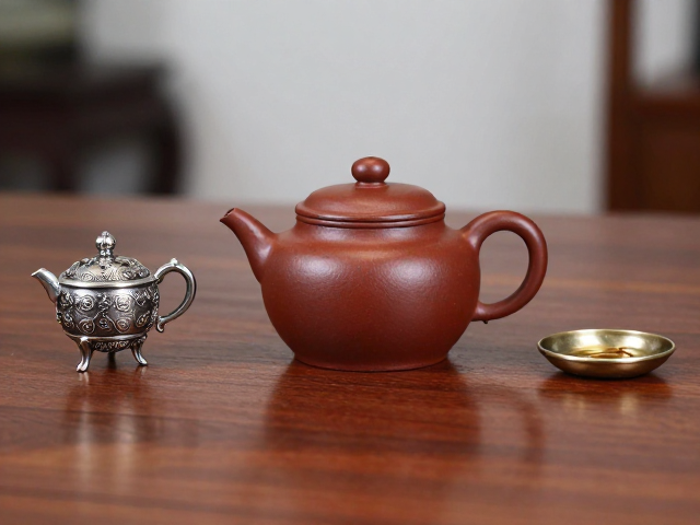 茶桌整体布局与金属茶宠的从属关系