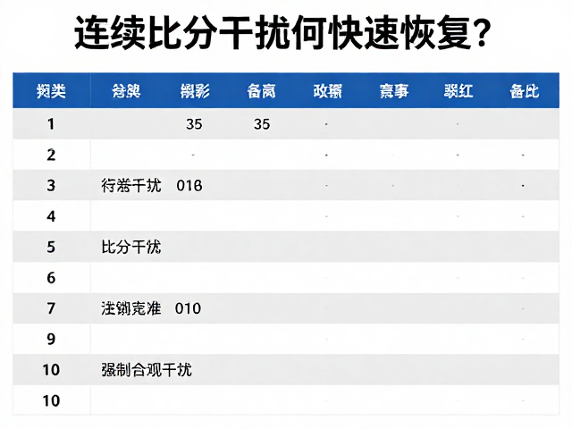 连续失分如何快速恢复？剥离比分干扰，专注备战正式赛事
