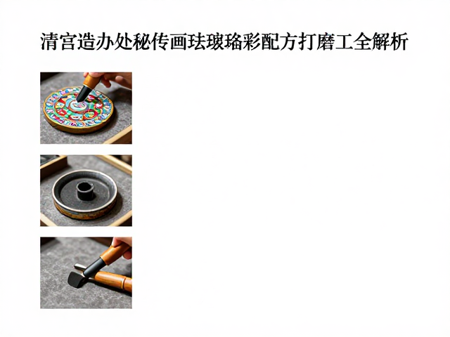 传统研磨工具与彩绘技法细节