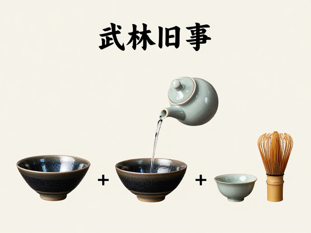 核心器具:茶盏、汤瓶与茶筅