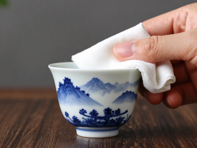 青花山水闻香杯怎么用？软布擦拭保养，尽显装饰雅致之美