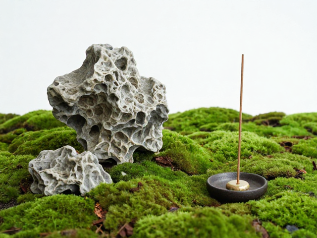 苔藓与英石的天然对话