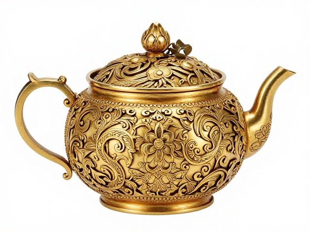 清代金银缠枝莲茶具的金属成分特征与工艺溯源