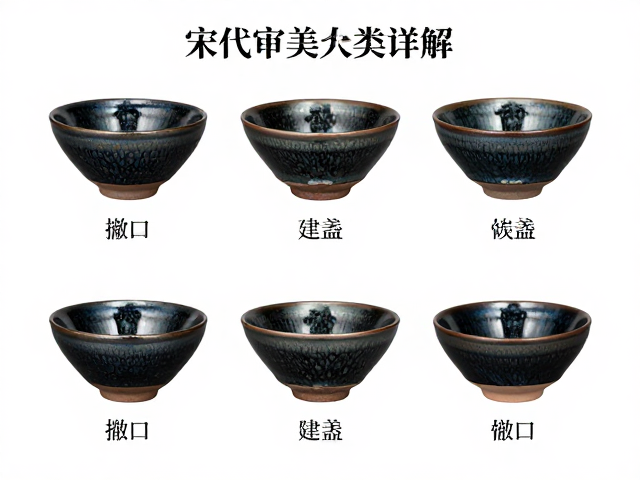 撇口与敛口建盏的形态解析