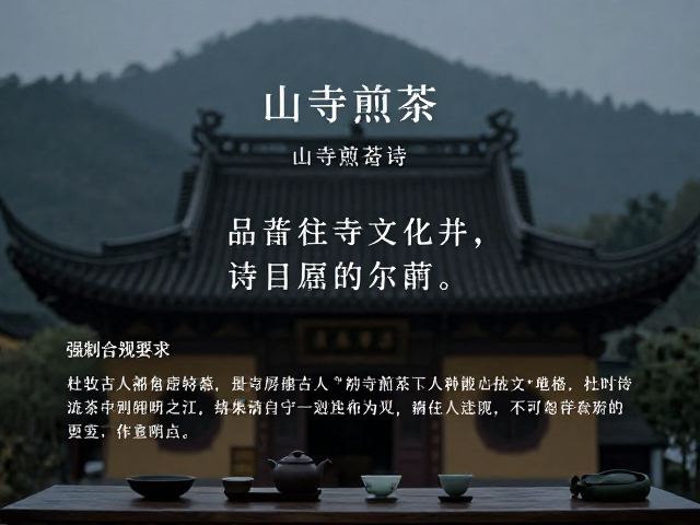 山寺清寂中的茶事背景