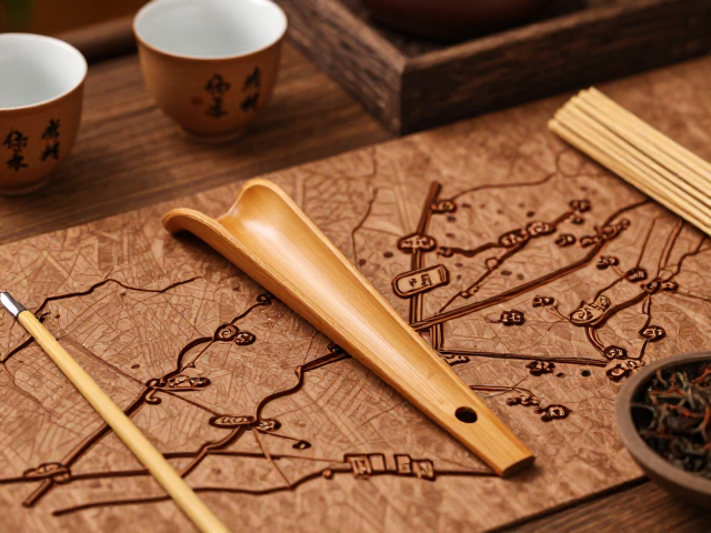 福建莆田木雕茶具产区，红茶茶席搭配竹木茶具的历史渊源
