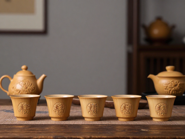 浙江东阳竹雕茶具产区,手作温度下的普洱茶席雅韵