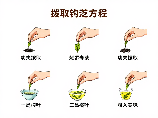 标准拨取茶叶的手法解析
