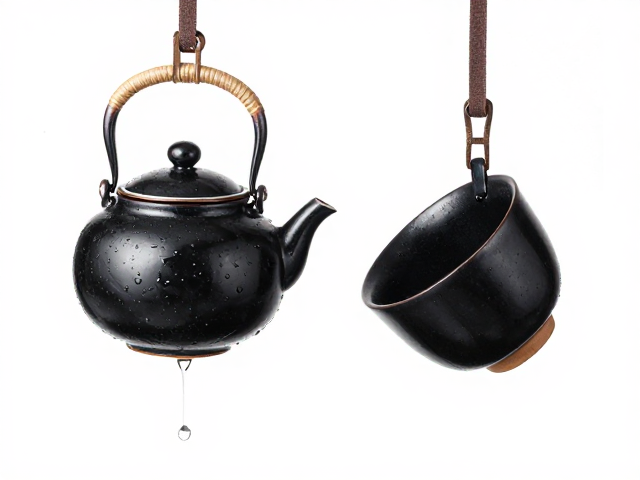 黑釉茶具的视觉张力与挂水现象解析