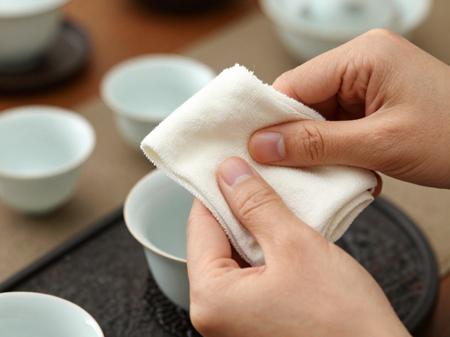 软布清洁茶具的实操细节与材质选择