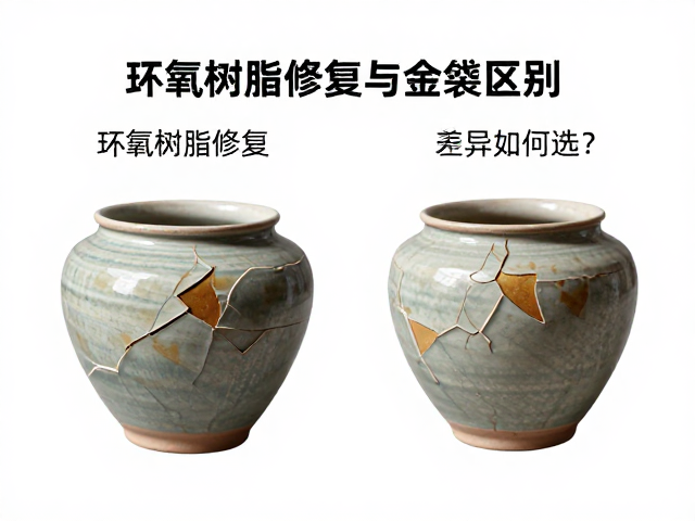 环氧树脂修复与金缮区别，陶器破损如何选？附专业修复指南