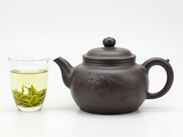 鱼藻纹紫砂壶与绿茶的风味契合度探讨