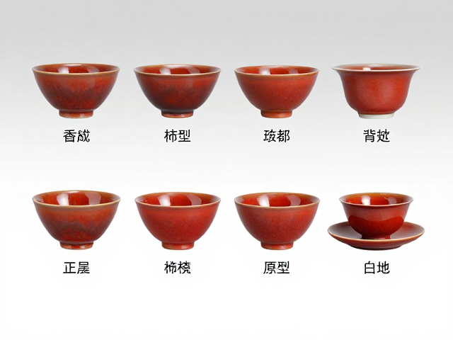 柿红釉建盏器型分类与茶盏托搭配指南，打造高质感茶席美学