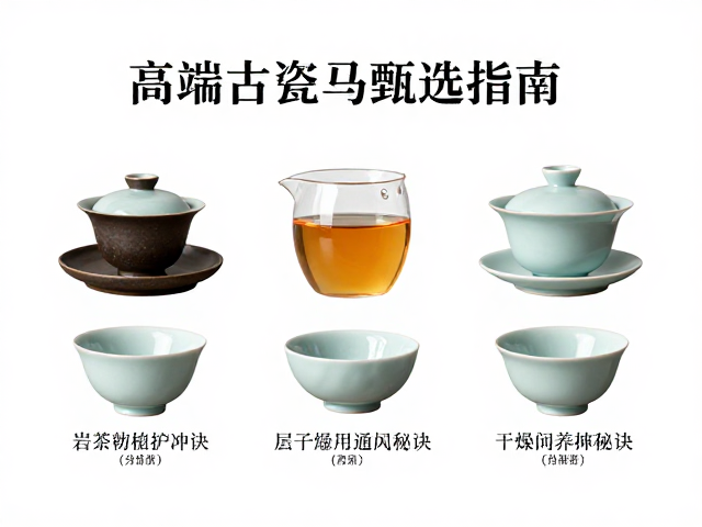 高端古瓷茶具甄选指南，岩茶冲泡与干燥通风养护秘诀