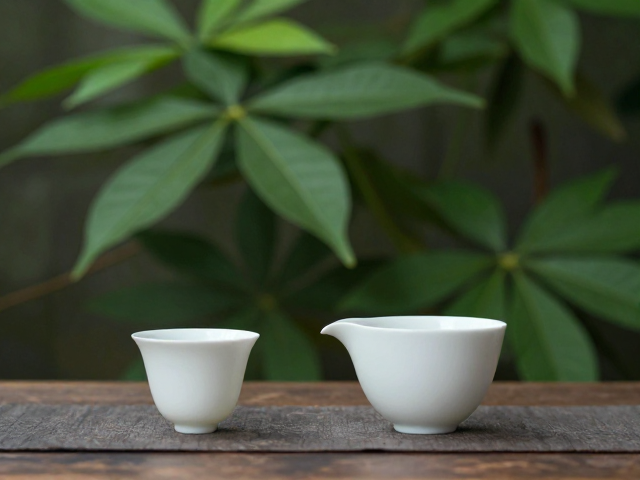侘寂风茶席绿植搭配，如何选一只高颜值公道杯？