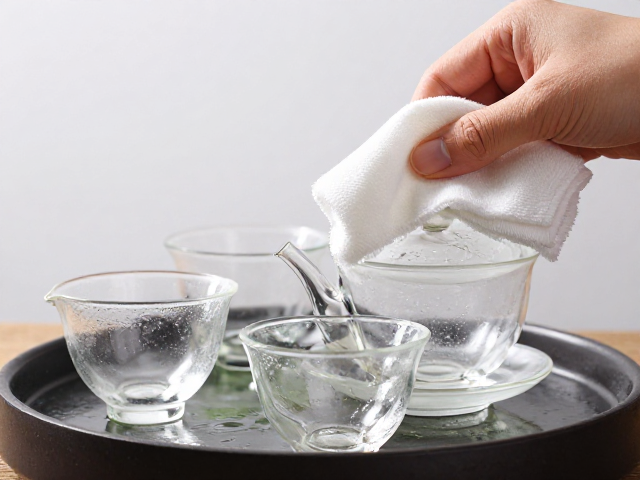 四川琉璃茶具怎么洗？水晶茶具保养技巧，软布擦拭更透亮