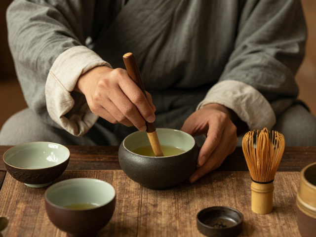 必备器具:从茶碾到茶筅的精致组合