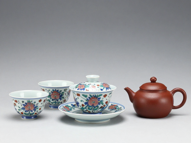 嘉靖五彩茶具的清洁与静置养护