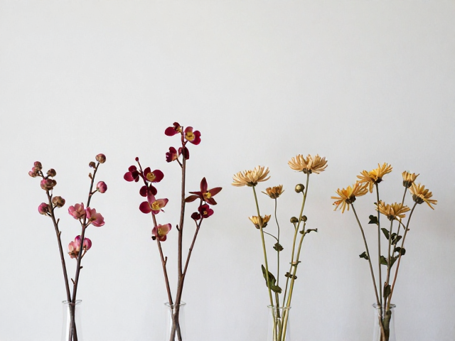 茶席干花怎么搭？素雅淡色点缀梅兰竹菊，尽显四君子风骨