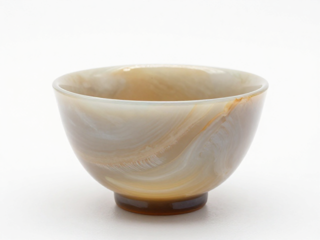 玛瑙茶具矿物纹理之美，杯口圆润手感佳，品味独特茶生活