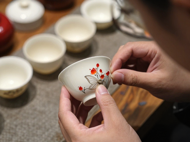 福州脱胎漆器茶具的胎骨成型与贴花技艺