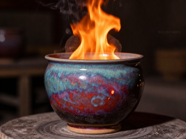 窑火中的色彩魔术:钧瓷窑变的科学原理