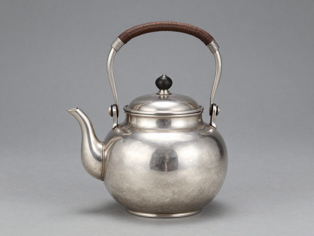 明代银茶具，卓越保温与隔热手柄设计，尽显古韵匠心