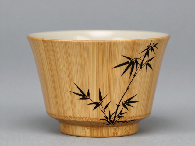 天然竹材漆画茶具，夹竹画工艺演绎文人雅趣之美