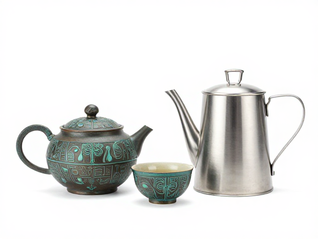 白茶配什么茶具？青铜铭文茶具显雅韵，不锈钢茶具更便捷