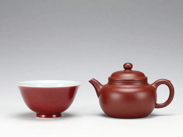 郎红釉茶盏的宫廷美学与稀缺性
