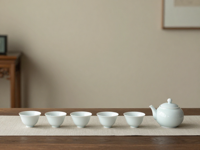 书房品茗指南,极简古风茶具搭配与素色茶席布美学