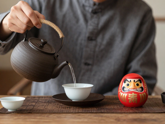 煮茶人物与达摩茶宠,动物类茶席上的禅意美学