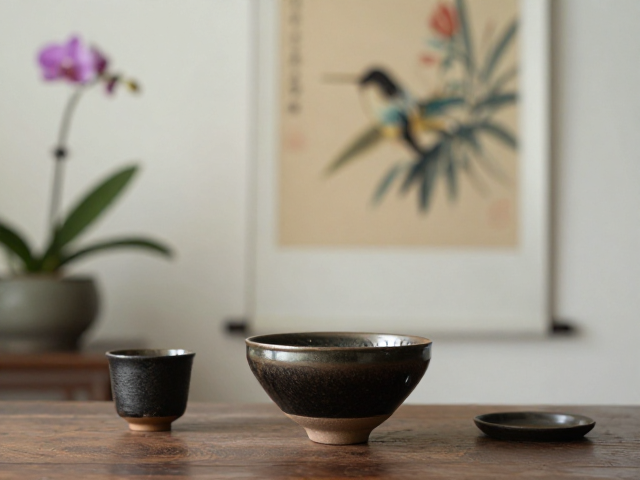 茶席空间中的插花与挂画美学