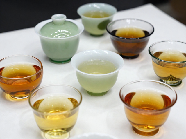 茶玉合一:琉璃材质与茶汤的视觉对话