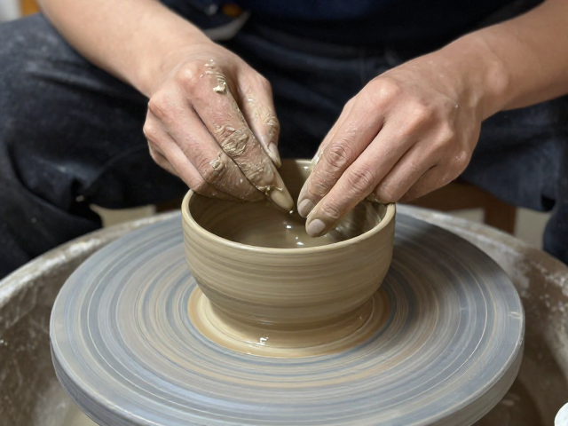 圆雕茶海制作，胎釉结合自然的艺术与工艺解析
