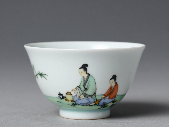 古朴釉下彩绘文人茶具，传承东方雅韵的艺术珍品