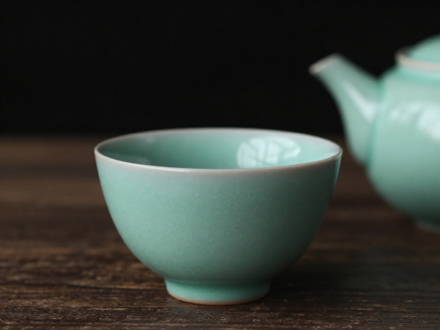 青瓷釉面禅茶茶具，品味寂静清欢，探寻茶道美学
