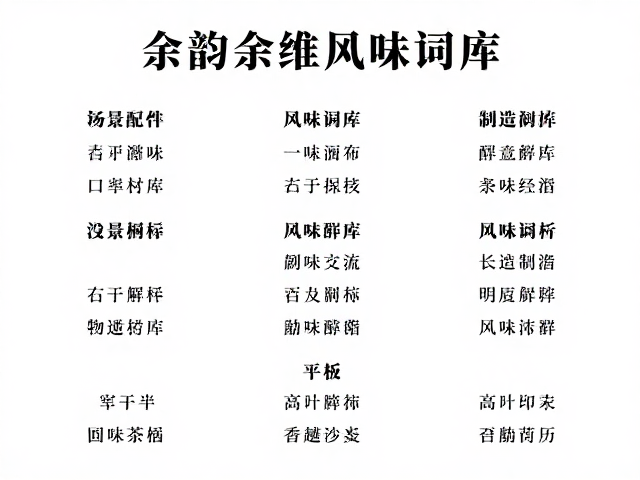 构建多维风味词库