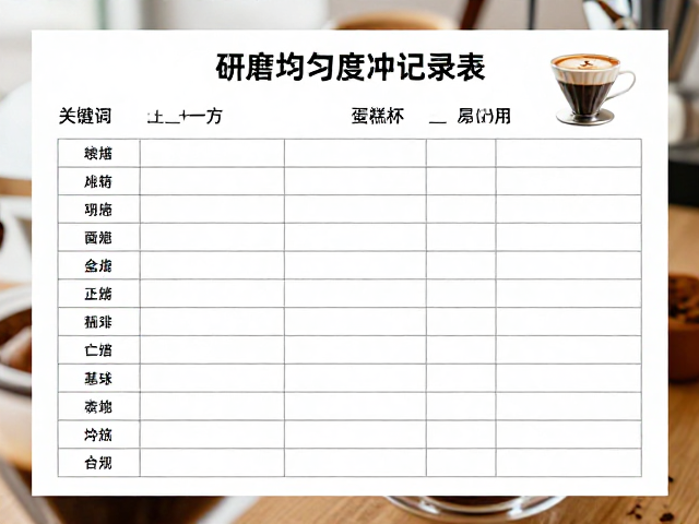 冲煮记录表：构建数据化的咖啡萃取基准