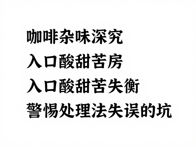 咖啡杂味的来源与感官干扰