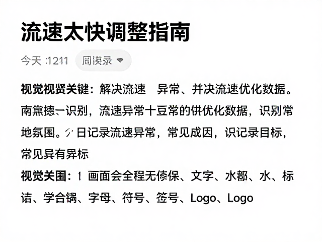 识别流速异常的核心指标与常见成因