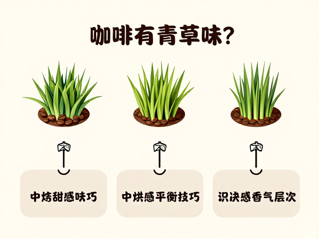 中烘咖啡中青草气味的成因解析
