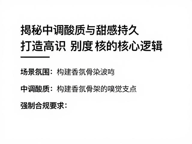 中调酸质：构建香氛骨架的嗅觉支点