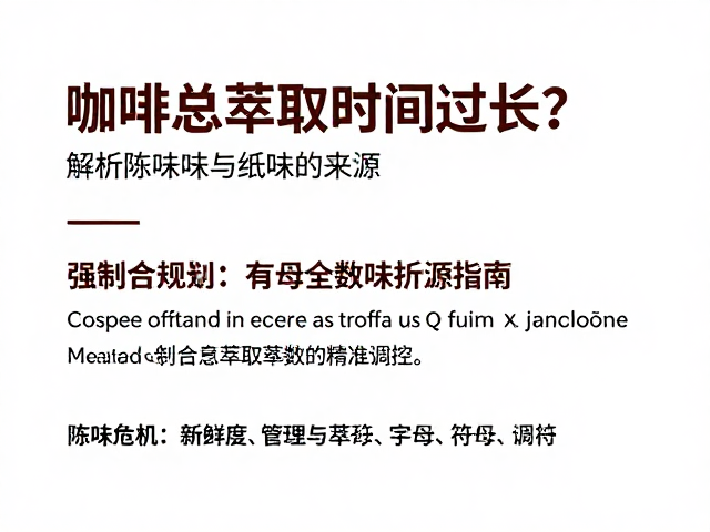陈味危机：新鲜度管理与萃取参数的精准调控