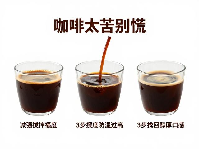 咖啡太苦别慌！减弱搅拌幅度防水温过高，3步找回醇厚口感