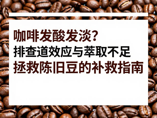 补救陈旧豆：激活沉睡风味的策略