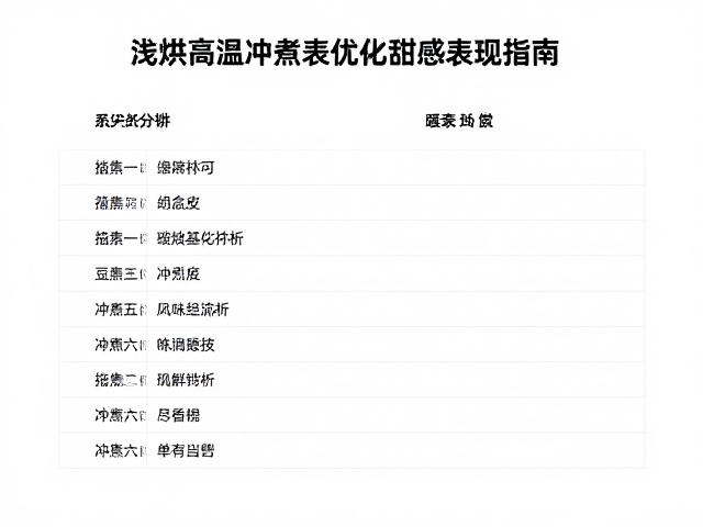 浅烘豆的物理特性与风味基底解析