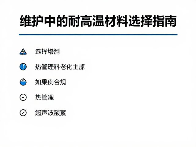 维护中的热管理与材料老化监测